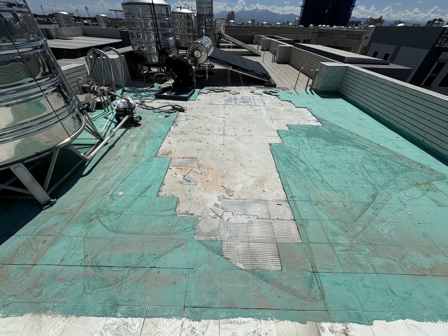 台南新營 一般民宅屋頂 PU防水隔熱工程 