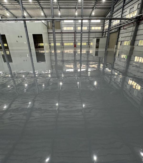台南工業區廠房 流展型EPOXY地坪 數量2800m2 | 晉躍有限公司 EPOXY 
